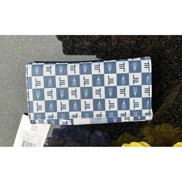 London Fog Lara Signature Wallet, Front Flap, card slots , color Navy, NWT - Picture 2 of 5